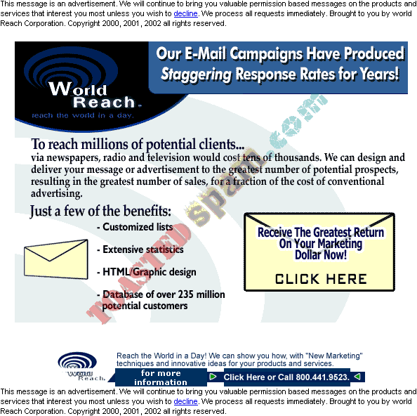toastedspam.com worldreach 0046 - 2002-09-26	worldreach - www.handbagmonster.com/form.cfm / hostnetpro.net edgewebhosting.net